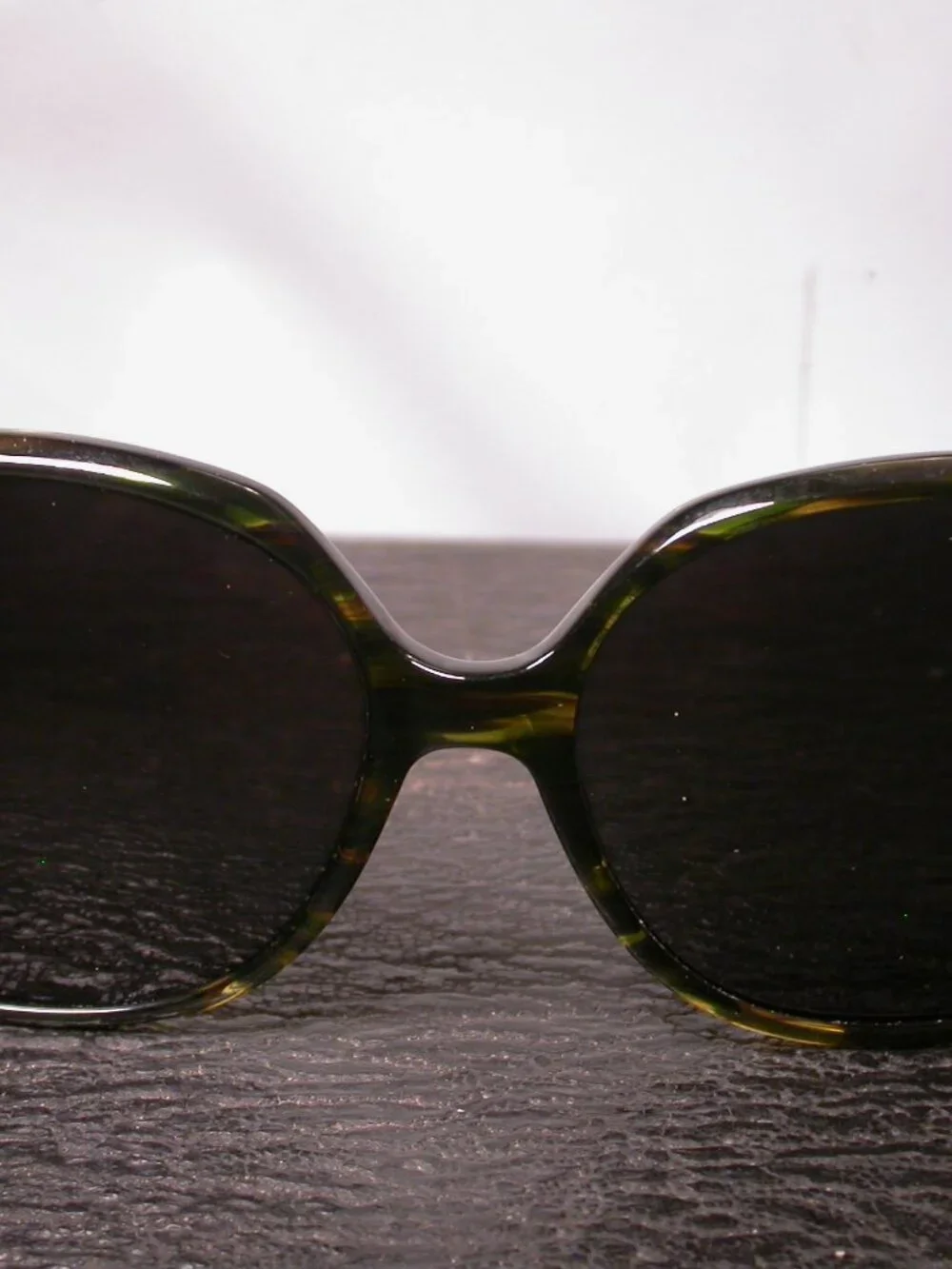 Tom Davies Green Tortoise Stripe Round Classic Sunglasses FRAME ONLY